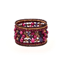 Purple beaded spiral cuff